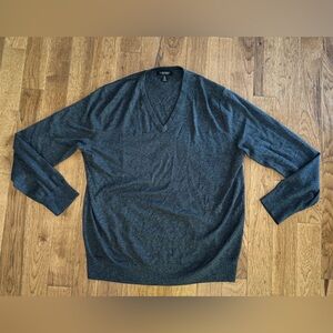 Banana Republic Luxury Blend Charcoal V-Neck Sweater Size XL